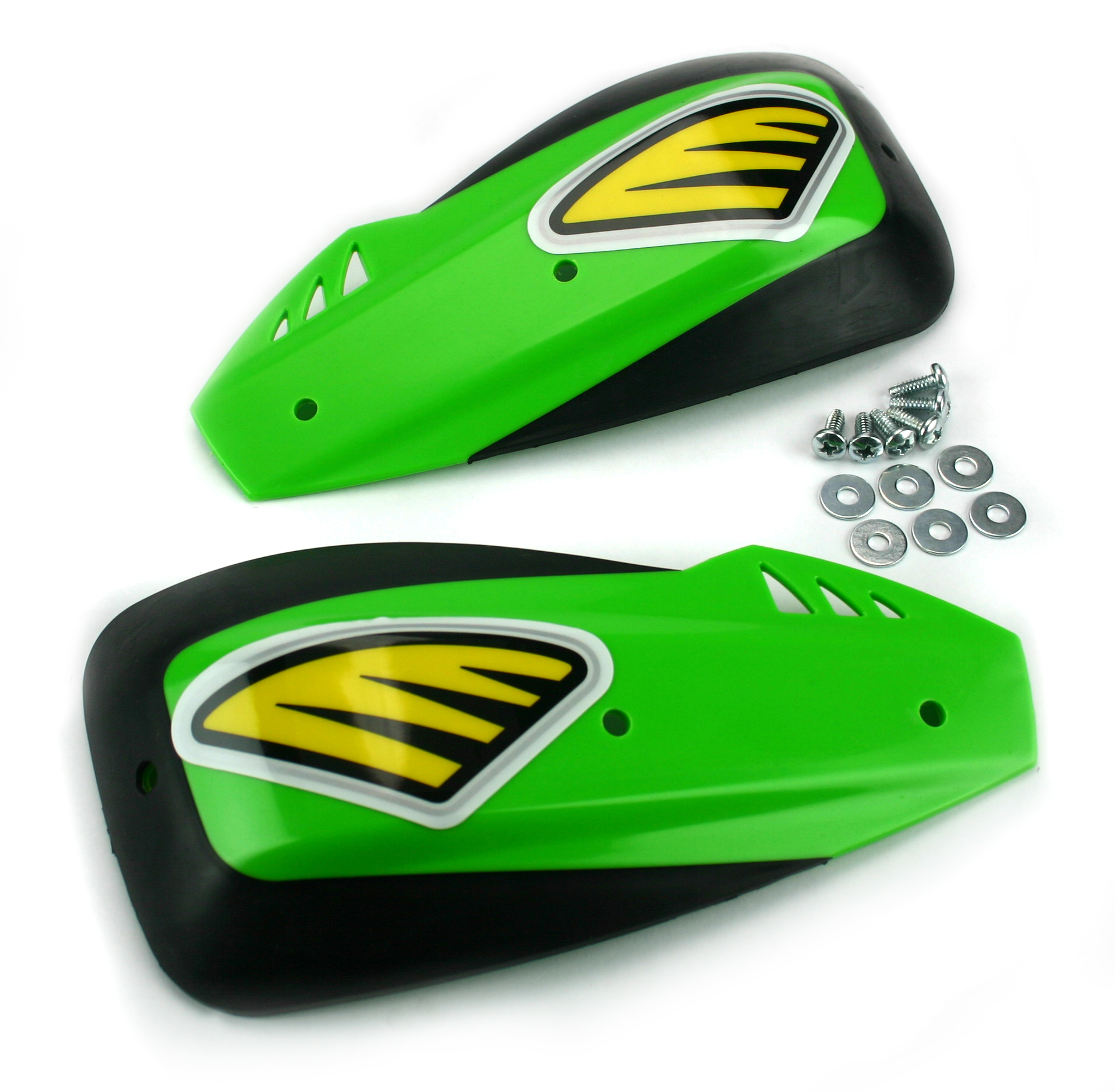 Enduro DX Handshields: Green: For use with alloy handguards