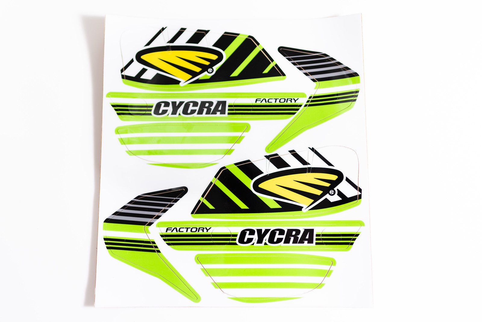 Cycra Factory Hand Shield Decals Green
